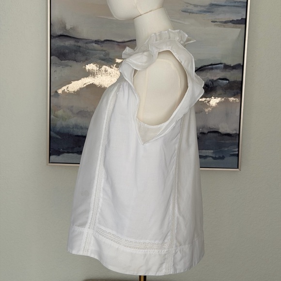 J. Crew Re-Imagined White Cotton/Silk Blouse - Picture 10 of 16